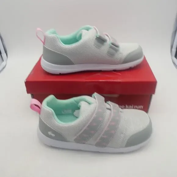 NEW See Kai Run Girl's Kids Ryder Adapt Size 2 FlexiRun Sneakers Silver Pink - Picture 4 of 8